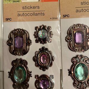 Gem Style Stickers Bundle 6 Packs Craft Scrapbooking (NEW) (h./x)